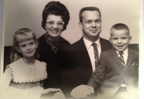 Juli's family with brother Bill, an adoptee - Then